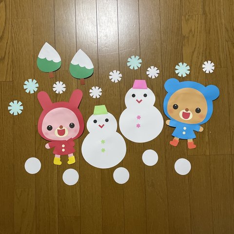 壁面飾り【雪だね】冬　12月　1月 2月 保育教材