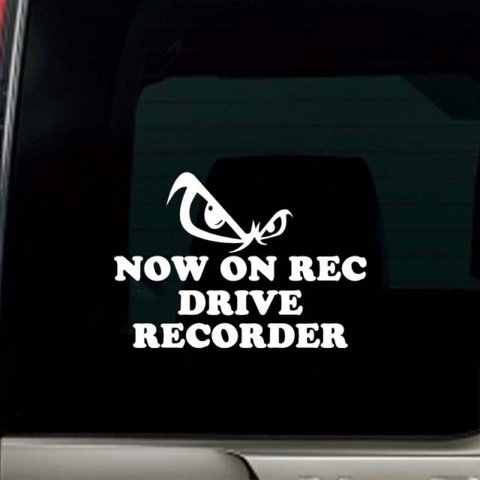 ドライブレコーダー ステッカー/now on rec!