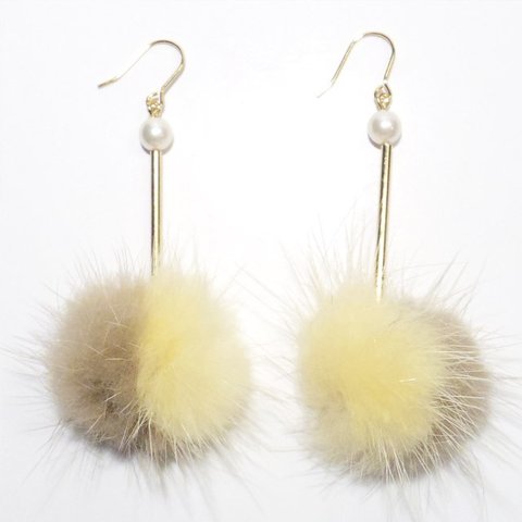 Bicolor Mink<Beige&Canary yellow>