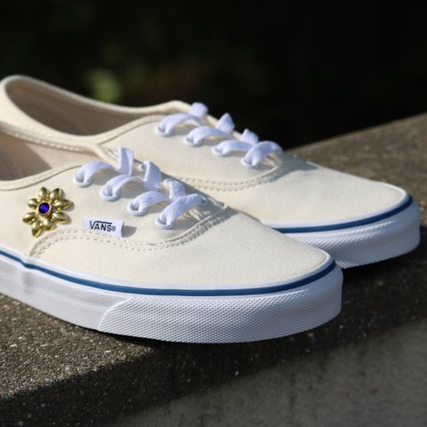 【CUSTOM】 フラワースタッズ VANS AUTHENTIC SHOES WHITE