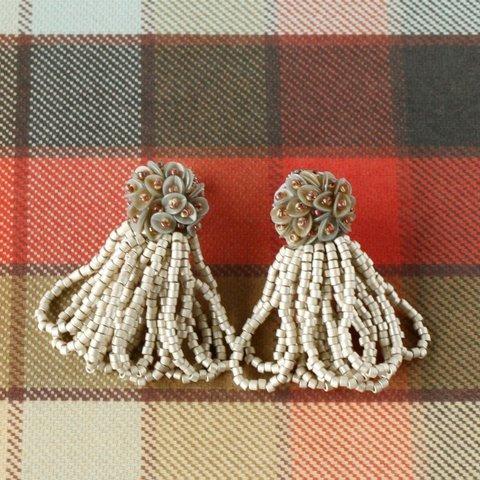 シトロンミスト*【Beads Fringe】イヤリング