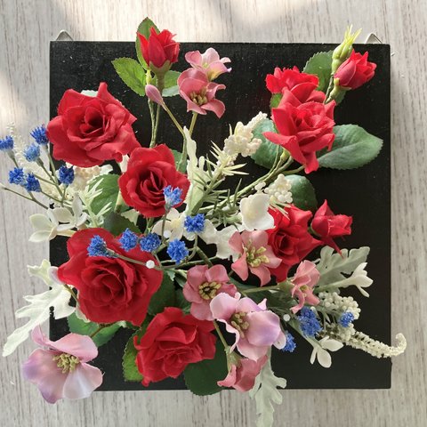花工房美智子020 フラワープレート 薔薇と桜と