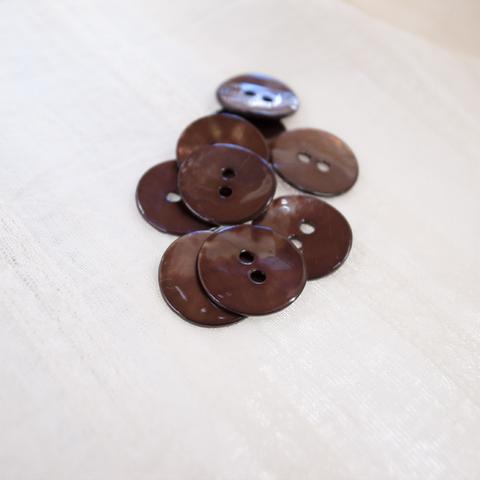 【シェルカラーボタンセット】#00104　15mm 10個 C/#chocolate 