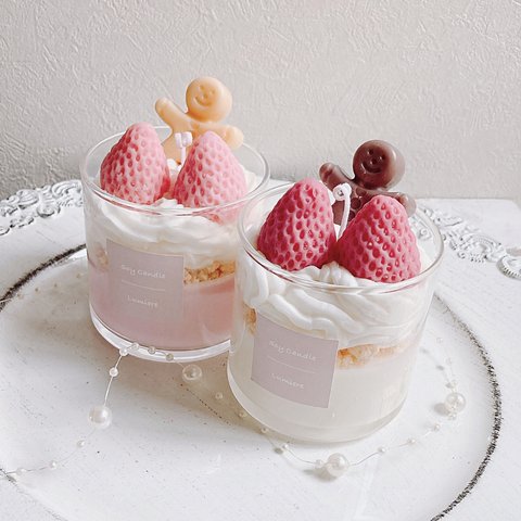 いちごケーキキャンドル🍓