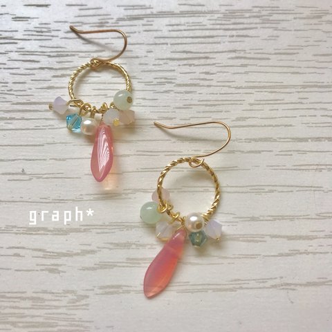 彩りサンキャッチャー。オリエンタルピアス／イヤリング