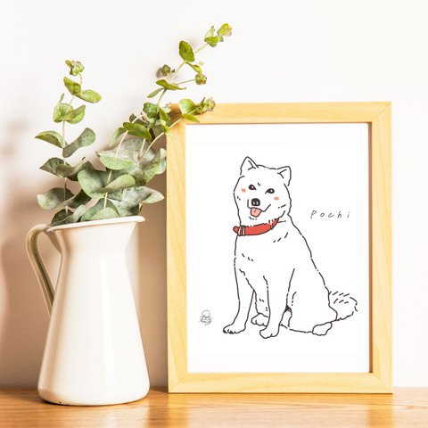 【hntk75様専用】☆★ ペット シンプル 似顔絵 イラスト 【 犬 ・ わんちゃん 】 ★☆ SNS アイコン や プレゼント に大人気！