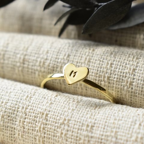 initial heart ring