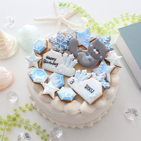 【アイシングクッキー】　ラッコ　誕生日　ケーキ　飾り　通販　プレゼント　女の子