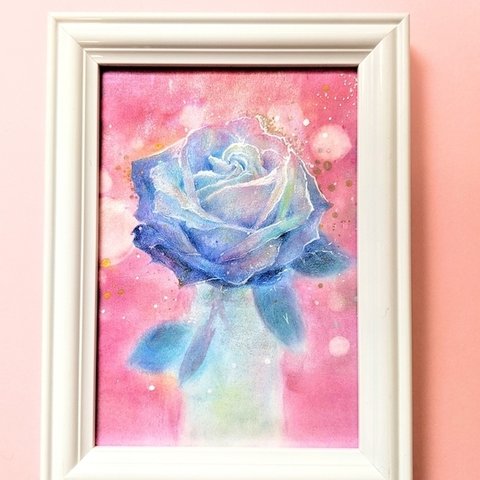 【お花シリーズ】～blue rose〜あなたに一目惚れした午後🌹✨＆ 2枚のポストカードセット