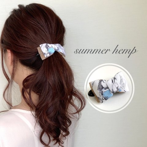 送料無料★バナナクリップ アーチ型【summer hemp ribbon♡】