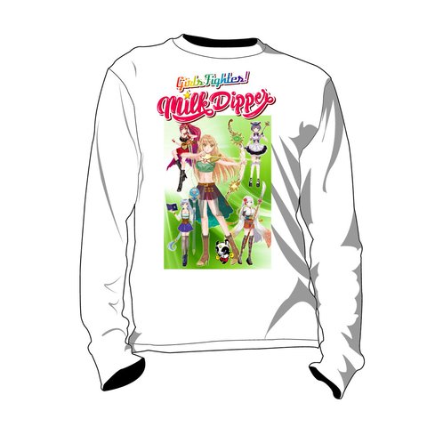 Milk Dipper ミルクディッパー Tシャツ長袖  メンズ レディース アニメ ファイター【Hitomi】