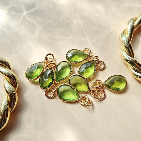 PERIDOT CHARMS FOR HOOP EARRINGS