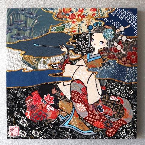 〈如蓮華在水 極彩色 伽羅〉着物アート〈Nyorengezaisui Gokusaishiki KYARA〉