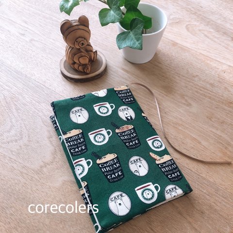 [NEW】しろくまとCoffeeロゴのブックカバー