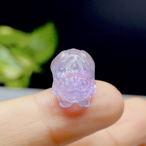 【超美品】貔貅　ヒキュウ　アメジスト　紫水晶　置物　天然石　穴なし　15