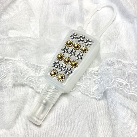 携帯用スプレーボトル／30ml／シルバーゴールド