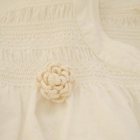 Crochet＊ 糸乃ポンポネッラ~ブローチ～オフホワイト