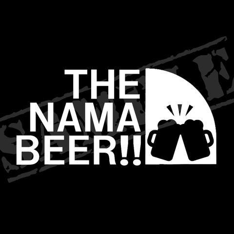 THE NAMA BEER!! パロディステッカー / 8cm×17cm