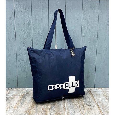 『クリアランスSALE』【送料無料】PAPAのエコバッグ！　ナイロントート　コンパクト　軽量　ＮＡＶＹ