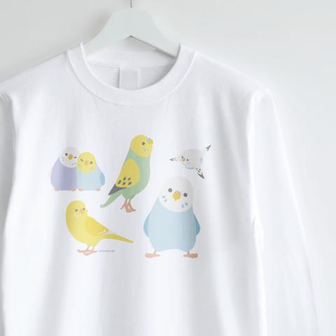 長袖Tシャツ（Simple / セキセイインコ）