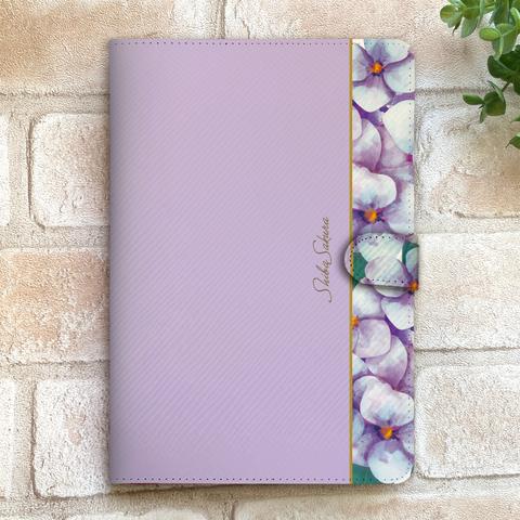 梅雨の紫陽花のiPadケース（薄紫） 夏 アジサイ 花 ipadケース タブレットケース