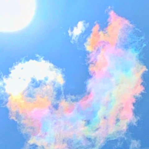 彩雲の写真（量子波動入り）