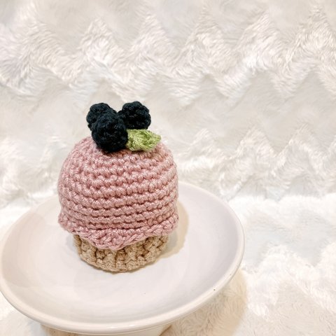 カップケーキのラトル【ブルーベリー/ピンク】