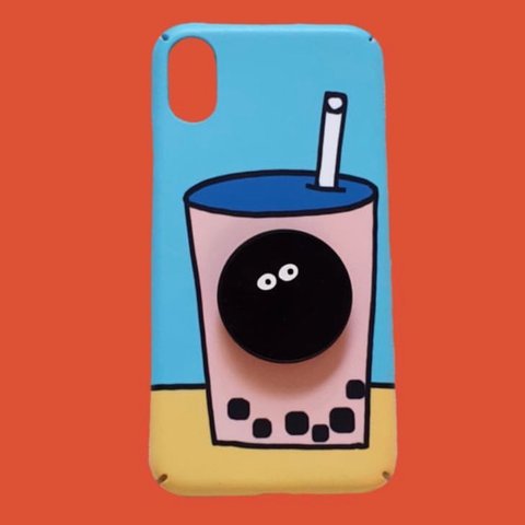 今大人気のタピオカタイプ文字入れできるハンドメイドスマホケース