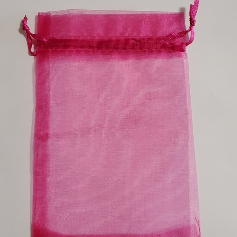 オーガンジーの巾着10×15(チェリーピンク15枚)