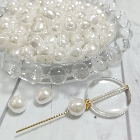 ☆【3506】  20個 Designパールビーズ  アクリル