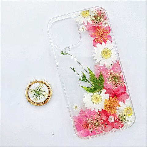 紫陽花、押し花スマホケース、全機種対応、iFace風、手帳型、iPhone15、iPhone15Pro、iPhone15plus、iPhone14、iPhone14Pro、iPhone13