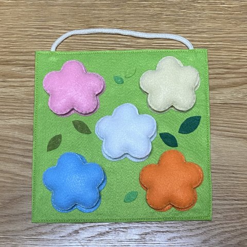 ♡♡指先遊びシート♡♡マジックテープ　お花畑