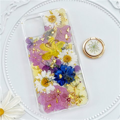 押し花スマホケース 手帳型 iPhone13 iPhone13Pro iPhone13mini iPhone13promax iPhone12 iPhone11 iPhoneSE2 iPhoneXR