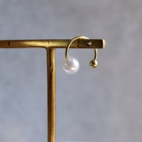 18kgp☆pearl ear cuff イヤーカフ