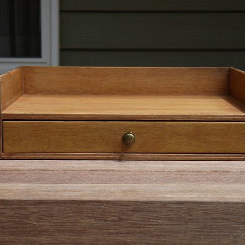 木製のレタートレーＡ３/収納/アンティーク/書類棚/レターケース/古道具 