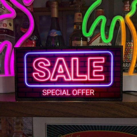 セール SALE バーゲンセール 安売り 在庫処分 店舗 ミニチュア サイン ランプ 看板 置物 雑貨ライトBOX 電飾看板 電光看板
