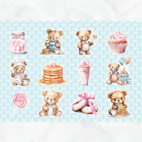 ♡新作♡10枚 sweet teddy bear1コラージュシート