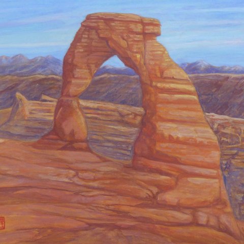 SALE! 日本画「Delicate Arch」Ｆ８号