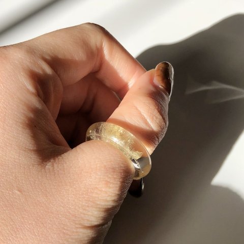 clear gold ring