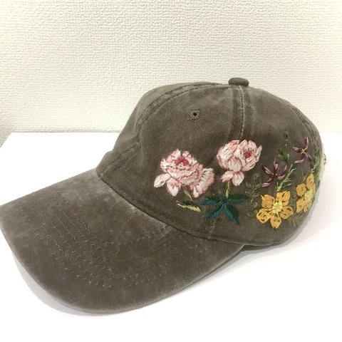 手刺繍キャップ〜野の花〜