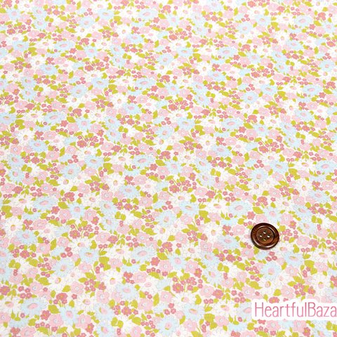 USAコットン(110×50) moda Grace フローラル ピンク 生地 布
