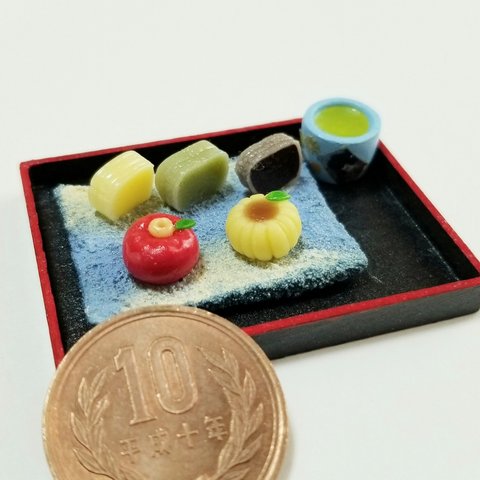 ♡ほのぼの和菓子セット( C )　(ミニチュアフード,フェイクフード,食品サンプル,ドール用品小物)