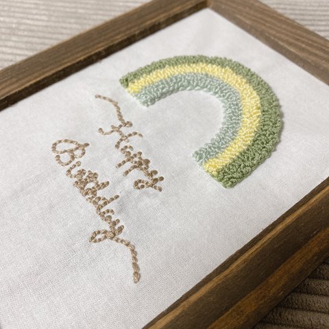 【Happy Birthday】刺繍　バースデーボード