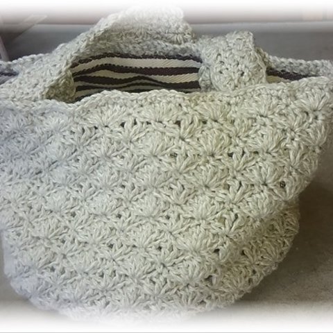 ☆松編みのミニバッグ