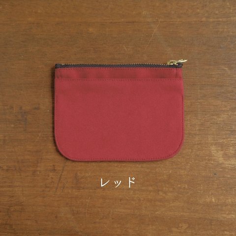【レッド】身軽になれる！倉敷帆布のミニ財布