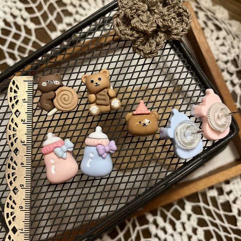  ＊ハンドメイド＊かわいい押しピン⑥【5個セット】