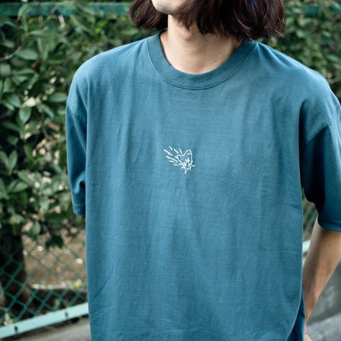 "星乗りゴースト" 手刺繍 Big-Tシャツ 受注制作