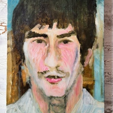 原画「アカキチの肖像」P8・油彩画