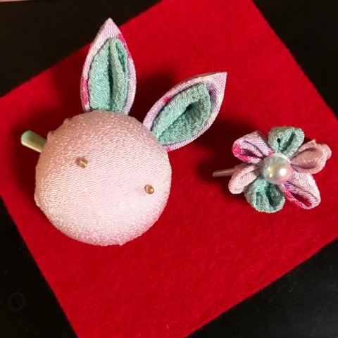 うさぎとお花🐰クリップセット