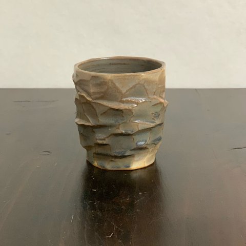 陶器　青銅マットのグラス